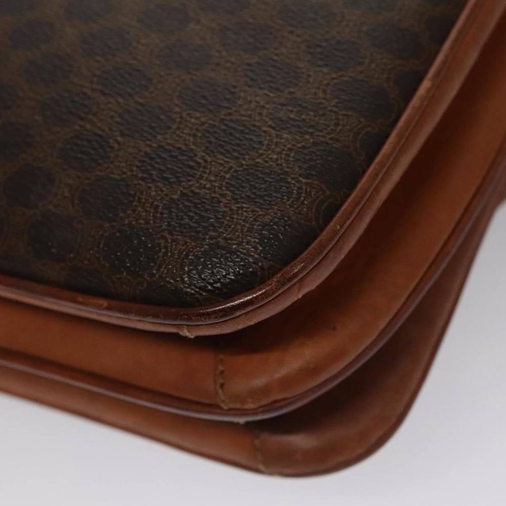CELINE Macadam Canvas Shoulder Bag PVC Leather Brown Auth 108734 - Picture 16 of 16